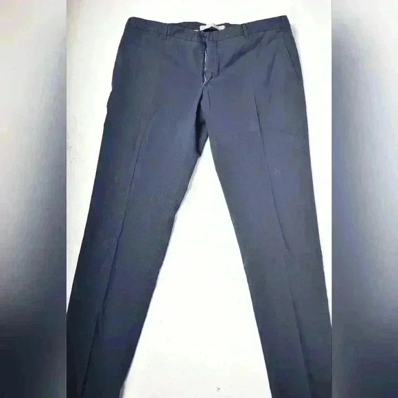 NWT LBM 1911 Navy Blue Cotton  8415 Stretch Chino Casual Pants 58EU 40x34 Italy - Picture 8 of 10